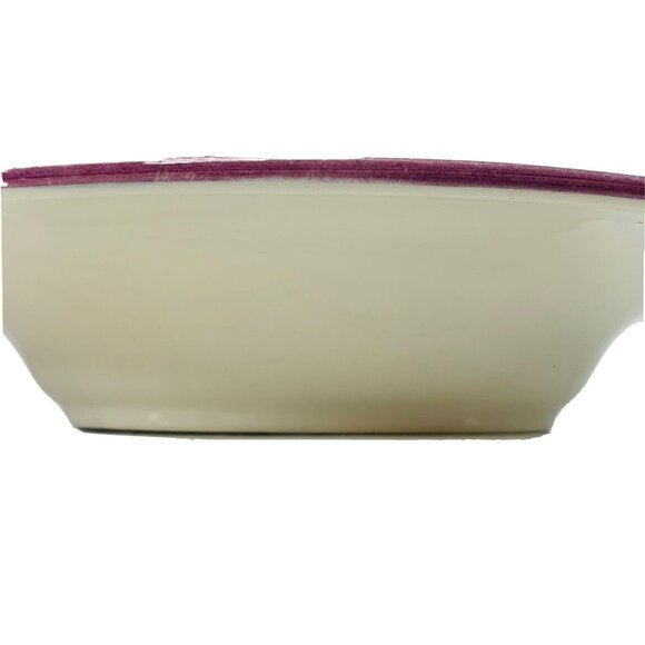 Laurie Gates Oval Serving Bowl Heavy Ceramic Hand Painted Vegetable Checkerboard - Picture 6 of 12